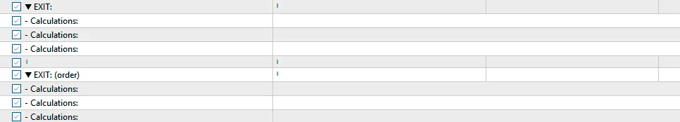 Gatilhos de saída total