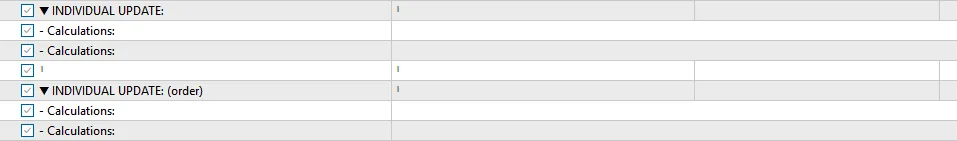 Gatilhos de atualização individual