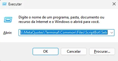 Windows + R